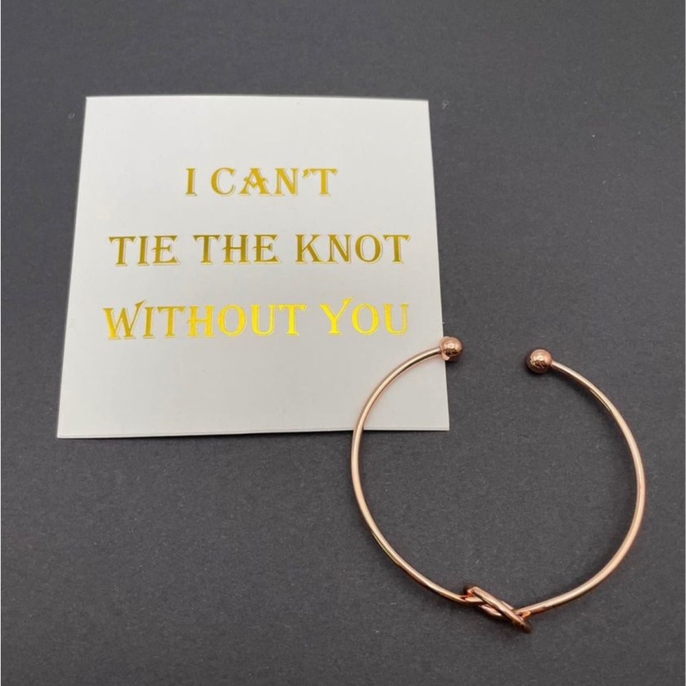 Rose gold Knott bracelets  (set of 3 )